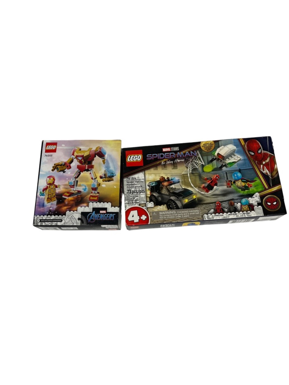 LEGO Spider-Man 76184 & Avengers Iron Man Mech Armor 76203 Sets NIB